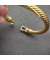 David Yurman المرأة مشبك Cablespira الإسورة سوار الذهب الأصفر عيار 18 قيراط مع الياقوت والماس 7mm