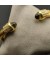 David Yurman المرأة الكلاسيكية كابل سوار الكفة 18K الذهب الأصفر مع الماس البني 7mm