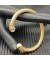 David Yurman المرأة الكلاسيكية كابل الكفة سوار الذهب الأصفر عيار 18 قيراط مع اللؤلؤ والماس 7mm