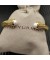 David Yurman المرأة الكلاسيكية كابل الكفة سوار الذهب الأصفر عيار 18 قيراط مع اللؤلؤ والماس 7mm
