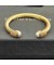 David Yurman المرأة الكلاسيكية كابل الكفة سوار الذهب الأصفر عيار 18 قيراط مع اللؤلؤ والماس 7mm