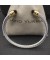 David Yurman المرأة الكلاسيكية كابل سوار الكفة الفضة الاسترليني مع 18K الذهب الأصفر و الأسود أونيكس 5mm
