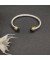 David Yurman المرأة الكلاسيكية كابل سوار الكفة الفضة الاسترليني مع 18K الذهب الأصفر و الأسود أونيكس 5mm