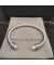 David Yurman المرأة الكلاسيكية كابل سوار الكفة الفضة الاسترليني مع اللؤلؤ والماس 5mm