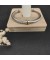 David Yurman المرأة الكلاسيكية كابل محطة سوار الكفة الفضة الاسترليني مع 18K الذهب الأصفر الماس الأزرق 4mm