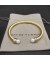 David Yurman المرأة الكلاسيكية Cablespira الكفة سوار الذهب الأصفر عيار 18 قيراط مع اللؤلؤ والماس 5mm