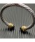 David Yurman المرأة الكلاسيكية Cablespira سوار الكفة الفضة الاسترليني مع 18K الذهب الأصفر الماس الأسود 7mm