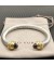David Yurman المرأة الكلاسيكية Cablespira سوار الكفة الفضة الاسترليني مع 18K الذهب الأصفر و الأرجواني الماس 7mm