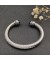 David Yurman المرأة الكلاسيكية Cablespira سوار الكفة الفضة الاسترليني مع الأرجواني الماس 7mm