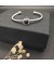 David Yurman المرأة الكلاسيكية Cablespira محطة سوار الكفة الفضة الاسترليني مع الجزع الأسود والماس 4mm