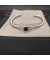 David Yurman المرأة الكلاسيكية Cablespira محطة سوار الكفة الفضة الاسترليني مع الجزع الأسود والماس 4mm