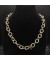 David Yurman المرأة البيضاوي رابط سلسلة قلادة الفضة الاسترليني مع 18K الذهب الأصفر 16mm