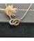 David Yurman المرأة صغيرتي كابل ربط قلادة قلادة من الفضة الاسترليني مع الذهب الأصفر عيار 14 قيراط 15mm