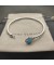 David Yurman المرأة صغيرتي سيدة سوار من الفضة الاسترليني مع الماس الأزرق 3mm