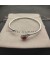 David Yurman المرأة صغيرتي سيدة سوار من الفضة الاسترليني مع الماس الأحمر 3mm