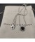 David Yurman المرأة صغيرتي سيدة قلادة قلادة من الفضة الاسترليني مع الجزع الأسود 8mm