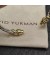 David Yurman المرأة صغيرتي هيلانة الكلاسيكية كابل سوار الكفة الفضة الاسترليني مع 18K الذهب الأصفر قباب الذهب والماس 4mm