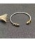 David Yurman المرأة صغيرتي هيلانة الكلاسيكية كابل سوار الكفة الفضة الاسترليني مع 18K الذهب الأصفر قباب الذهب والماس 4mm