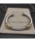 David Yurman المرأة صغيرتي هيلانة الكلاسيكية كابل محطة سوار الكفة الفضة الاسترليني مع الأصفر عيار 14 قيراط 7mm