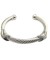 David Yurman المرأة صغيرتي هيلانة الكلاسيكية كابل محطة الكفة سوار من الفضة الاسترليني مع الماس 7mm
