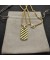 David Yurman المرأة صغير منحوت كابل الوسم تميمة 18K الذهب الأصفر 10mm