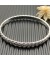 David Yurman المرأة منحوت كابل 18K سوار الذهب الأبيض مع الماس 6.2 ملم