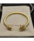 David Yurman المرأة النجمي كابل سوار الكفة 18K الذهب الأصفر مع الماس 4mm