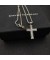 David Yurman الرجال شيفرون الصليب قلادة من الفضة الاسترليني مع الماس 41.5 mm