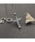 David Yurman الرجال شيفرون الصليب قلادة من الفضة الاسترليني مع الماس 41.5 mm