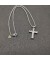 David Yurman الرجال شيفرون الصليب قلادة من الفضة الاسترليني مع الماس 41.5 mm
