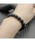 David Yurman الرجال الروحية الخرز سوار الفضة الاسترليني مع الجزع الأسود 8mm