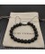 David Yurman الرجال الروحية الخرز سوار الفضة الاسترليني مع الجزع الأسود 8mm