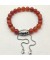 David Yurman الرجال الروحية الخرز سوار الفضة الاسترليني مع العقيق الأحمر 8mm