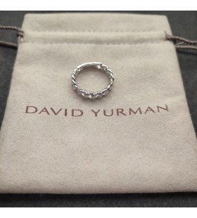 David Yurman بلمونت كبح الرابط الفرقة خاتم الفضة الاسترليني 5mm