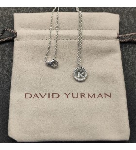 David Yurman الأولي سحر الفضة الاسترليني مع الماس K