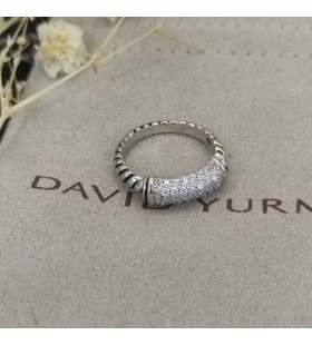 David Yurman السطر الأبيض خاتم الماس