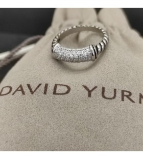 David Yurman السطر الأبيض خاتم الماس