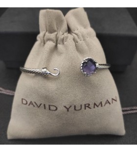 David Yurman المرأة صغيرتي سيدة سوار من الفضة الاسترليني مع الجمشت 3mm