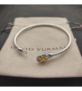 David Yurman المرأة صغيرتي سيدة سوار من الفضة الاسترليني مع الماس الأصفر 3mm