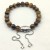 David Yurman الرجال الروحية الخرز سوار الفضة الاسترليني مع عين النمر 8mm