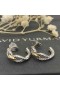 David Yurman Kabel Smyčky Hoop Náušnice Sterling Silver, s 18K Žluté Zlato 15mm