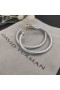 David Yurman Cablespira Hoop Náušnice Stříbro Prodej 42.3 mm