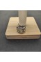 David Yurman Crossover Prsten Mincovní Stříbro s 14 k Žluté Zlato 17mm