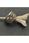 David Yurman Crossover Prsten Mincovní Stříbro s 14 k Žluté Zlato 17mm