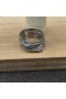 David Yurman Double X Crossover Prsten Stříbrný s Diamanty 13mm