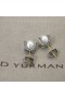 David Yurman Pearl Stud Náušnice, Sterling Silver s Perlami a Diamanty 14mm