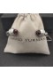 David Yurman Dámské Klasické Kabelové Manžetový Knoflíček Sterling Silver, s Granát a Diamanty 7mm