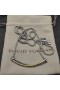 David Yurman Dámské Crossover Bar Přívěsek Náhrdelník Sterling Silver s 18K Žluté Zlato