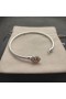 David Yurman Dámské Petite Chatelaine Náramek Sterling Silver, s Šampaňské Diamanty 3mm