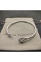 David Yurman Dámské Petite Chatelaine Náramek Sterling Silver, s Bílá Achát 3mm